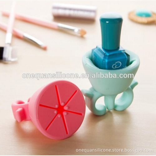 2016 Popular Silicone Custom Nail Polish Bottle Holder For Nail Art